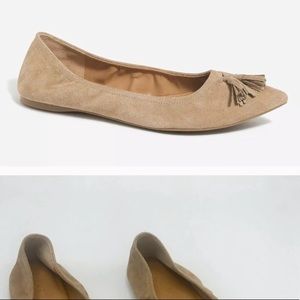 J Crew Nude Tassle Flats